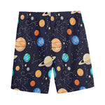 Constellations And Planets Pattern Print Men's Sports Shorts