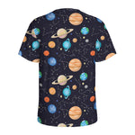 Constellations And Planets Pattern Print Men's Sports T-Shirt