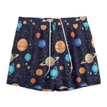 Constellations And Planets Pattern Print Mesh Shorts
