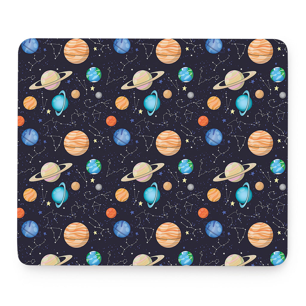 Constellations And Planets Pattern Print Mouse Pad