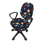 Constellations And Planets Pattern Print Office Chair Cover