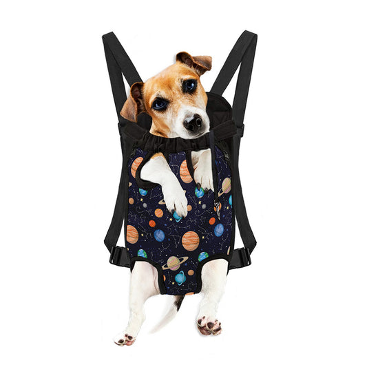 Constellations And Planets Pattern Print Pet Carrier Backpack