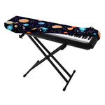 Constellations And Planets Pattern Print Piano Keyboard Cover