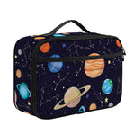 Constellations And Planets Pattern Print Portable Lunch Bag