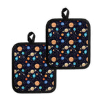 Constellations And Planets Pattern Print Pot Holders