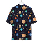 Constellations And Planets Pattern Print Rayon Hawaiian Shirt