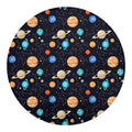 Constellations And Planets Pattern Print Round Blanket