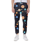 Constellations And Planets Pattern Print Scuba Joggers