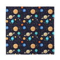 Constellations And Planets Pattern Print Silk Bandana