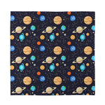 Constellations And Planets Pattern Print Silk Bandana