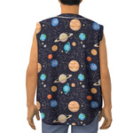 Constellations And Planets Pattern Print Sleeveless Baseball Jersey