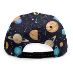 Constellations And Planets Pattern Print Snapback Cap