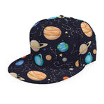 Constellations And Planets Pattern Print Snapback Cap