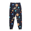 Constellations And Planets Pattern Print Sweatpants