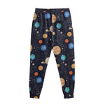 Constellations And Planets Pattern Print Sweatpants