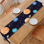Constellations And Planets Pattern Print Table Runner