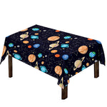 Constellations And Planets Pattern Print Tablecloth