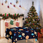 Constellations And Planets Pattern Print Tablecloth
