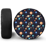 Constellations And Planets Pattern Print Tire Cover With Camera Hole