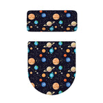 Constellations And Planets Pattern Print Toilet Lid And Tank Cover Set