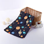 Constellations And Planets Pattern Print Towel