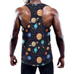 Constellations And Planets Pattern Print Training Tank Top
