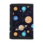 Constellations And Planets Pattern Print Trifold Wallet