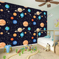 Constellations And Planets Pattern Print Wall Sticker