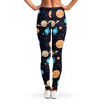 Constellations And Planets Pattern Print Women's Leggings