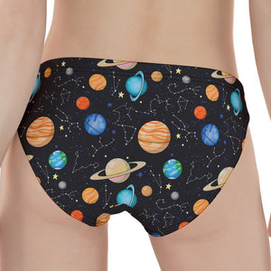 Constellations And Planets Pattern Print Women's Panties