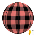 Coral Pink And Black Buffalo Check Print Basketball