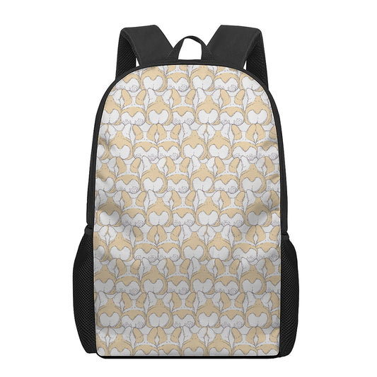 Corgi Butt Pattern Print 17 Inch Backpack