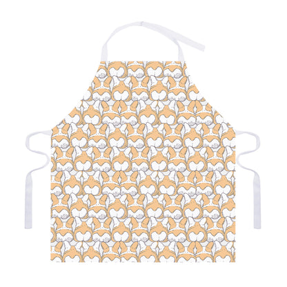 Corgi Butt Pattern Print Adjustable Apron