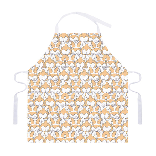 Corgi Butt Pattern Print Adjustable Apron