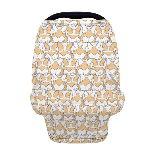 Corgi Butt Pattern Print Baby Seat Cover