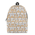 Corgi Butt Pattern Print School Backpack