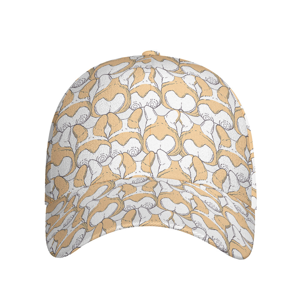 Corgi Butt Pattern Print Baseball Cap