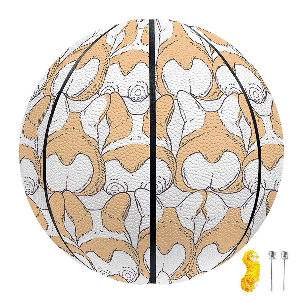 Corgi Butt Pattern Print Basketball