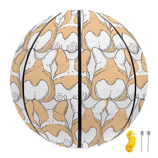 Corgi Butt Pattern Print Basketball