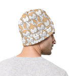 Corgi Butt Pattern Print Beanie