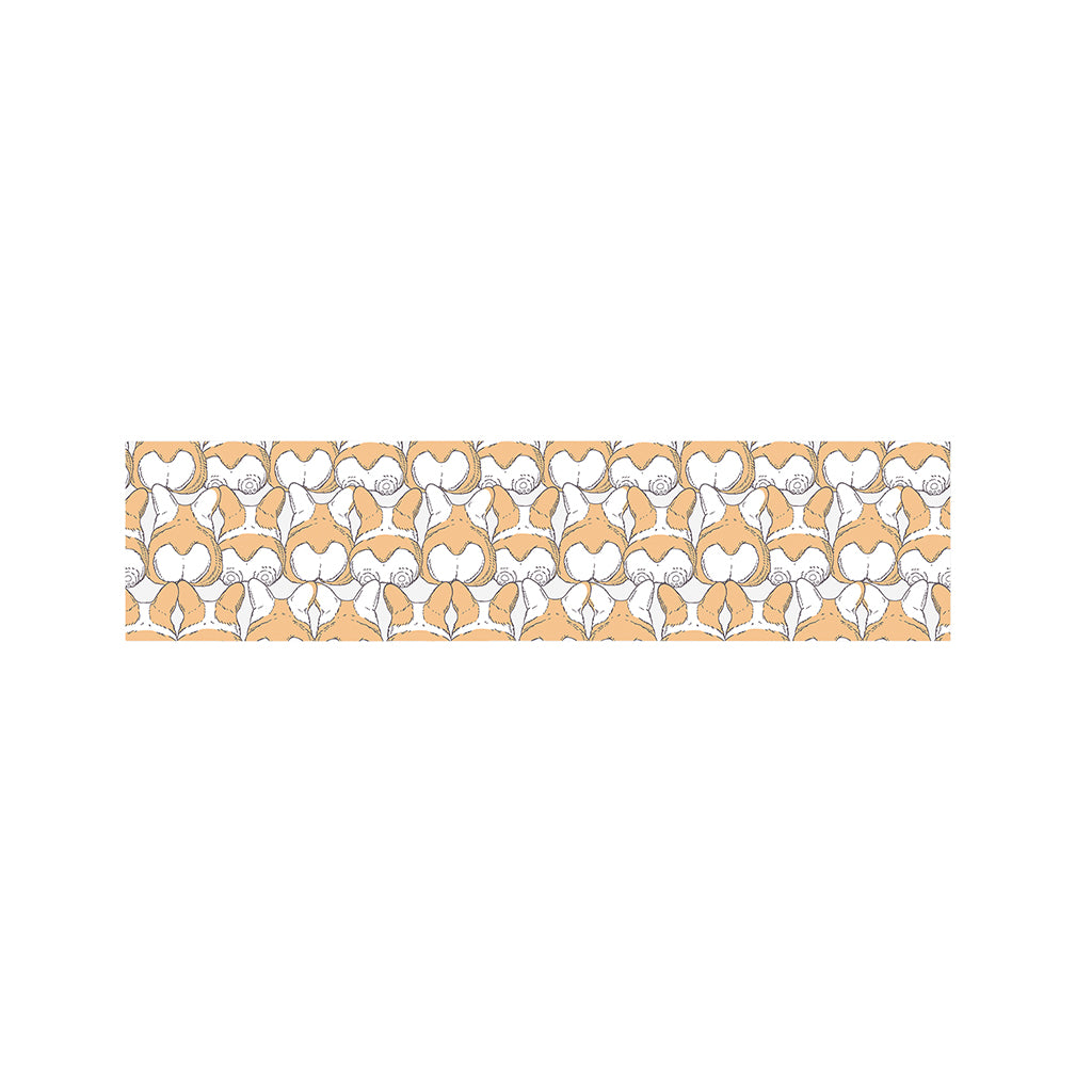 Corgi Butt Pattern Print Bed Runner