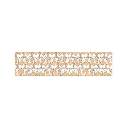 Corgi Butt Pattern Print Bed Runner
