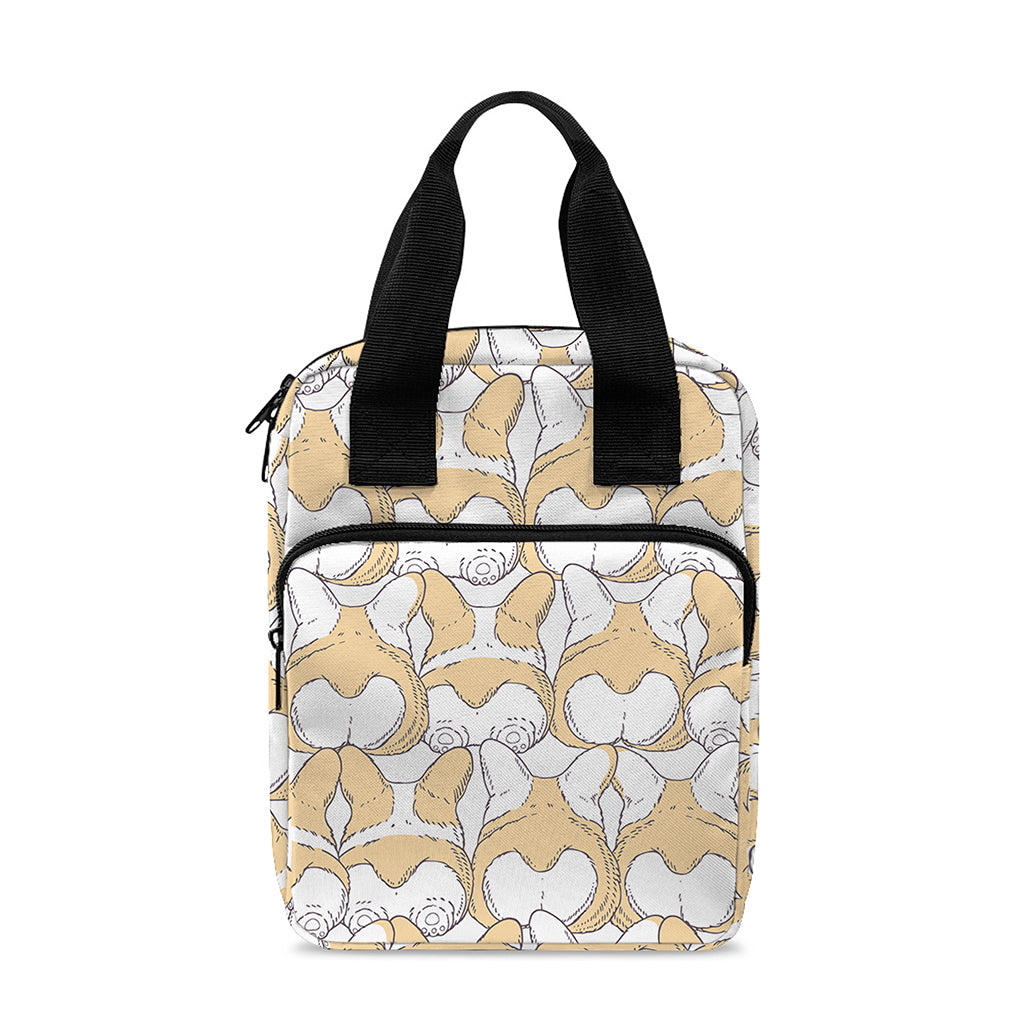 Corgi Butt Pattern Print Bible Tote Bag
