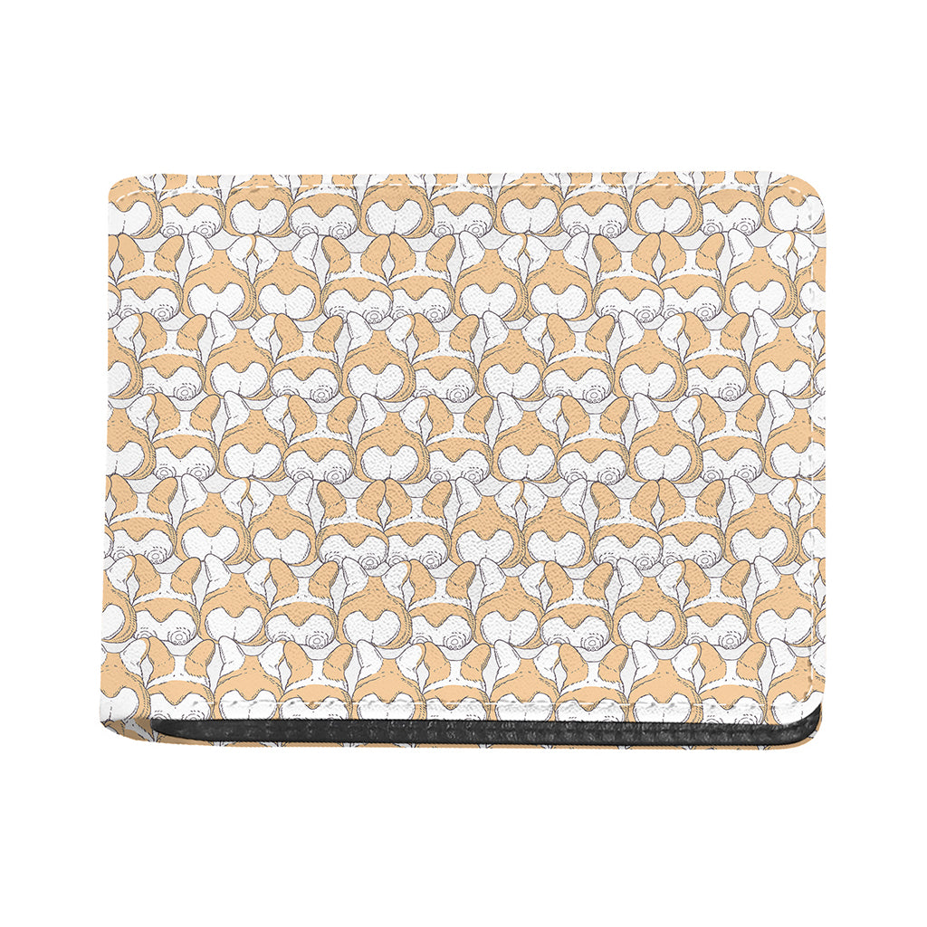 Corgi Butt Pattern Print Bifold Wallet