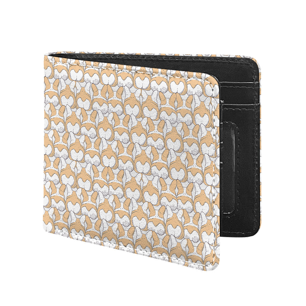 Corgi Butt Pattern Print Bifold Wallet