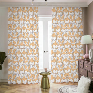 Corgi Butt Pattern Print Blackout Pencil Pleat Curtains