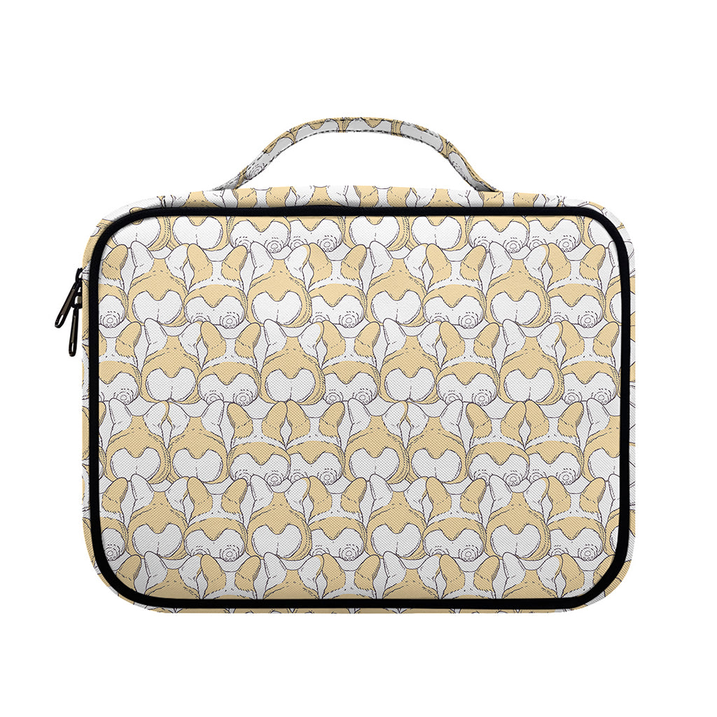 Corgi Butt Pattern Print Briefcase Bible Bag