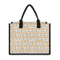 Corgi Butt Pattern Print Canvas Tote Bag