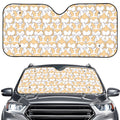 Corgi Butt Pattern Print Car Windshield Sun Shade
