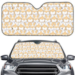 Corgi Butt Pattern Print Car Windshield Sun Shade